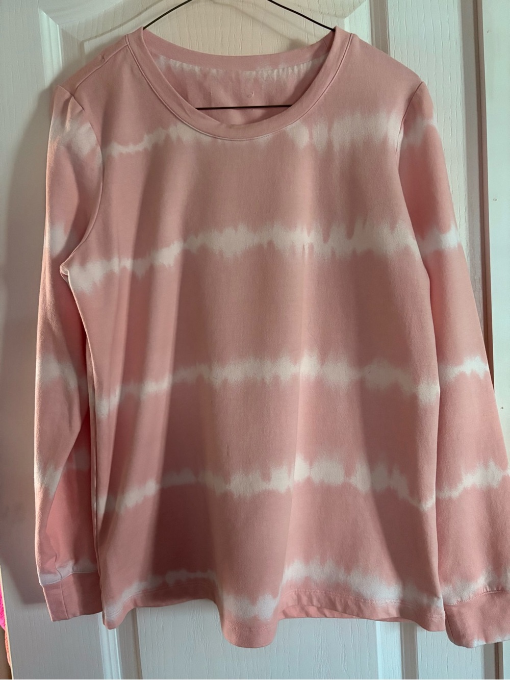 Denim & Co. Tie-Dye Long Sleeve Sweatshirt
